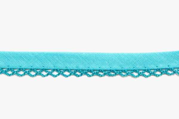 Schrägband Häkelborte helltürkis (1 m)